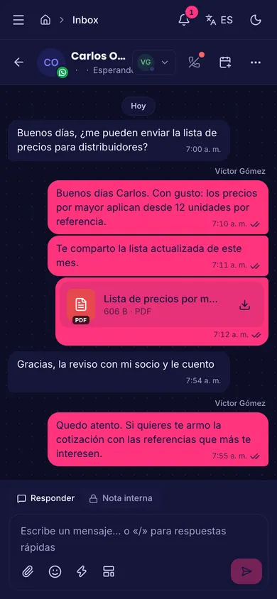 Reply from one place