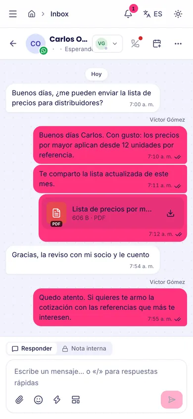 Reply from one place